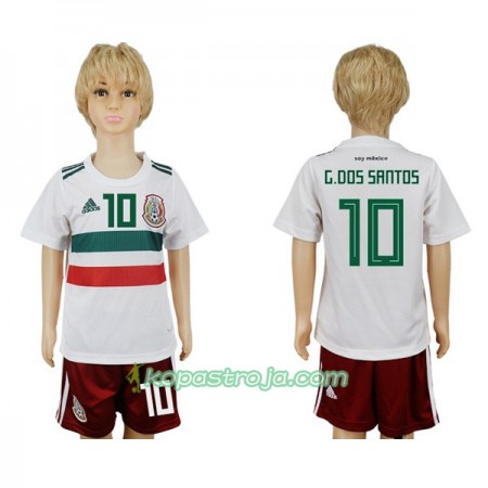 Billiga Fotbollströjor Mexico G.Dos Santos 10 Barn VM 2018 Borta tröja
